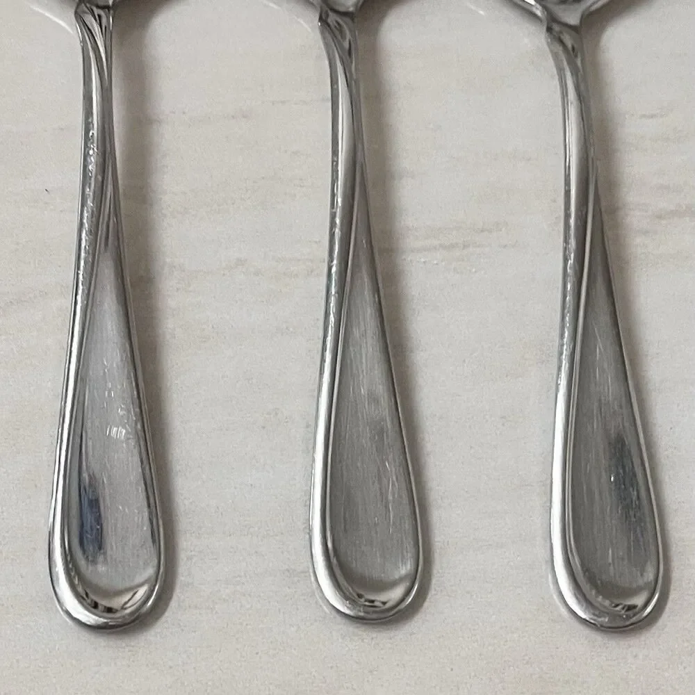 3pc ONEIDA Flight-Reliance Stainless Oval Soup Spoon 6 3/4” Glossy Flatware USA